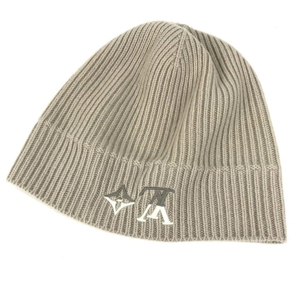 LOUIS VUITTON M77196 Beanie-LV Dual knit cap Knit hat Cashmere Gurege gray - Picture 6 of 10